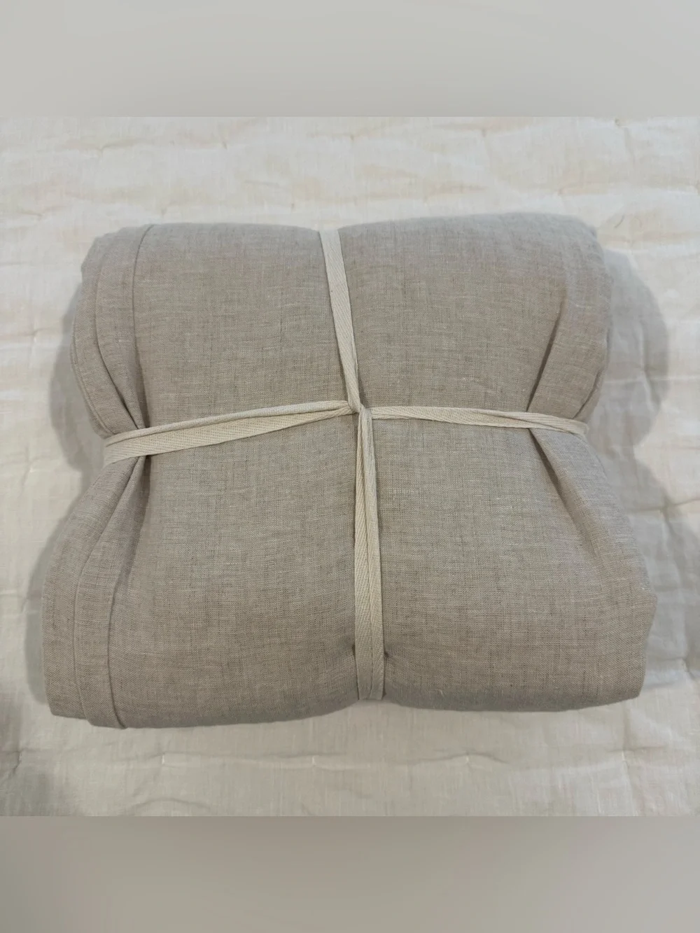 New Quince European Linen Chambray Duvet Cover Set Full/Queen MSRP $204